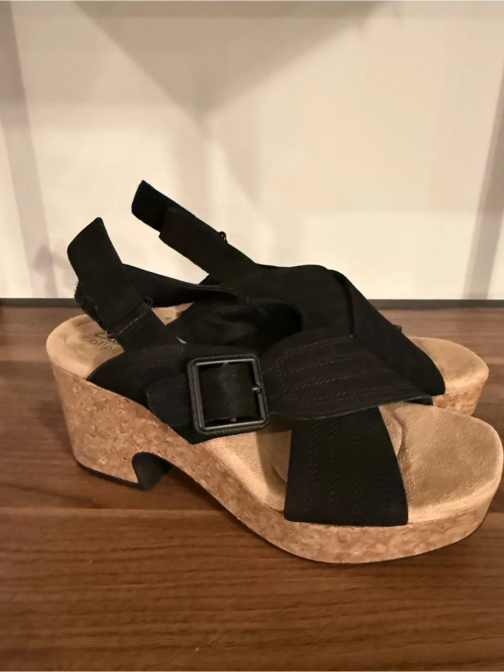 Carter's Black Cork Platform Wedge Sandals